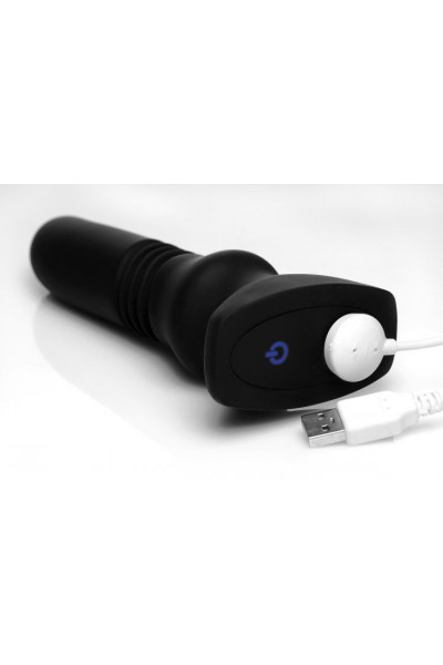 Черный фрикционный вибратор Silicone Vibrating Thrusting Plug with Remote Control - 17,1 см. Черный фрикционный вибратор Silicone Vibrating Thrusting Plug with Remote Control - 17,1 см.