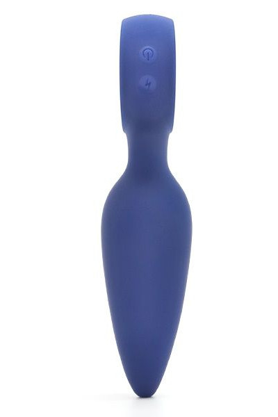 Синяя вибропробка с кольцом Kiss Toy - 12 см. Синяя вибропробка с кольцом Kiss Toy - 12 см.