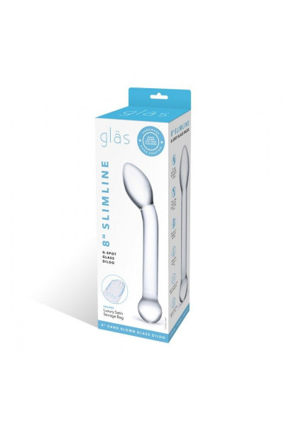 Прозрачный стеклянный фаллос для точки G Slimline G-Spot - 20 см. Прозрачный стеклянный фаллос для точки G Slimline G-Spot - 20 см.