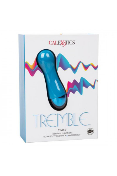 Голубой мини-вибратор Tremble Tease - 12 см. Голубой мини-вибратор Tremble Tease - 12 см.
