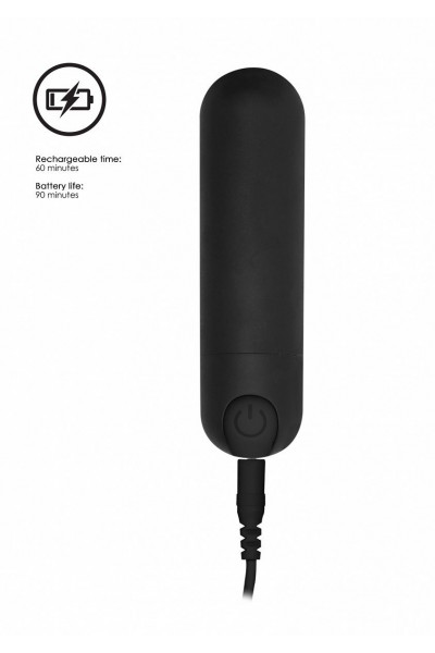 Черная перезаряжаемая вибропуля 7 Speed Rechargeable Bullet - 7,7 см. Черная перезаряжаемая вибропуля 7 Speed Rechargeable Bullet - 7,7 см.