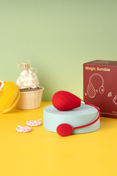 Красное виброяйцо Magic Motion Sundae Красное виброяйцо Magic Motion Sundae
