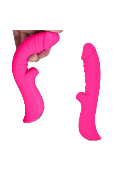 Ярко-розовый вибромассажер 5 Silicone Wild Passion - 19,1 см. Ярко-розовый вибромассажер 5 Silicone Wild Passion - 19,1 см.