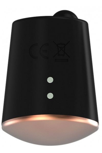 Черный клиторальный стимулятор Dazzling с вибрацией и ротацией - 6,7 см. Черный клиторальный стимулятор Dazzling с вибрацией и ротацией - 6,7 см.