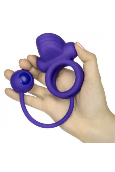 Фиолетовое эрекционное кольцо с утяжелителем Silicone Rechargeable Dual Rockin Rim Enhancer Фиолетовое эрекционное кольцо с утяжелителем Silicone Rechargeable Dual Rockin Rim Enhancer
