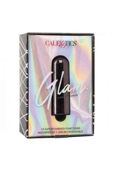 Черная перезаряжаемая вибропуля Glam Черная перезаряжаемая вибропуля Glam