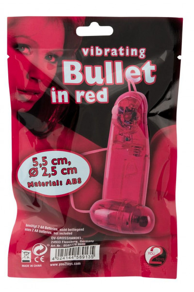Красное виброяичко с пультом Bullet in Red Красное виброяичко с пультом Bullet in Red