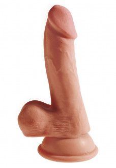 Кофейный фаллоимитатор на присоске 6,5 Triple Density Cock - 20,3 см.