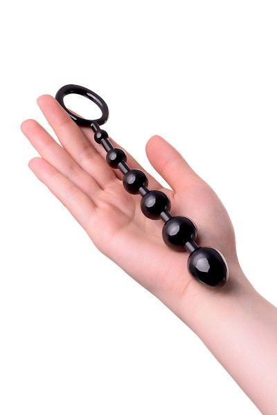 Анальная цепочка черного цвета A-toys - 19,8 см. Анальная цепочка черного цвета A-toys - 19,8 см.