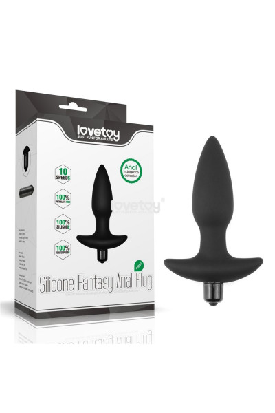 Черная анальная вибропробка Anal Indulgence Collection Fantasy Plug - 14,5 см. Черная анальная вибропробка Anal Indulgence Collection Fantasy Plug - 14,5 см.