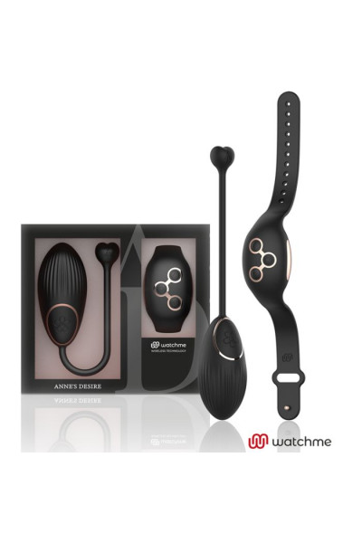 Черно-золотистое виброяйцо с пультом-часами Anne s Desire Vibro Egg Wireless Watchme Черно-золотистое виброяйцо с пультом-часами Anne s Desire Vibro Egg Wireless Watchme