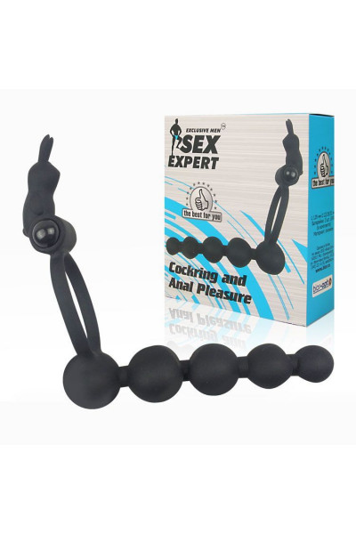 Эрекционное кольцо с анальным стимулятором Cockring and Anal Pleasure Эрекционное кольцо с анальным стимулятором Cockring and Anal Pleasure