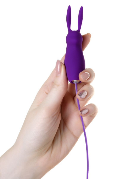 Фиолетовое виброяйцо с пультом управления A-Toys Bunny, работающее от USB Фиолетовое виброяйцо с пультом управления A-Toys Bunny, работающее от USB