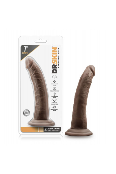 Коричневый фаллоимитатор 7 Inch Cock With Suction Cup - 19 см. Коричневый фаллоимитатор 7 Inch Cock With Suction Cup - 19 см.