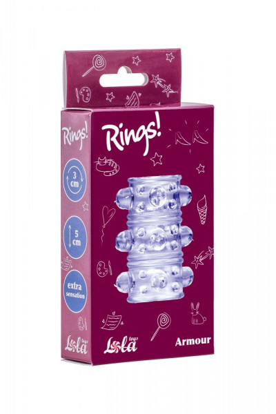 Фиолетовая насадка на пенис Rings Armour Фиолетовая насадка на пенис Rings Armour