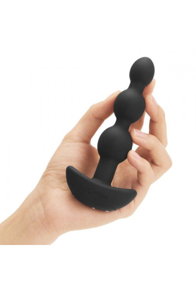 Чёрная анальная виброёлочка TRIPLET ANAL BEADS BLACK - 14 см. Чёрная анальная виброёлочка TRIPLET ANAL BEADS BLACK - 14 см.