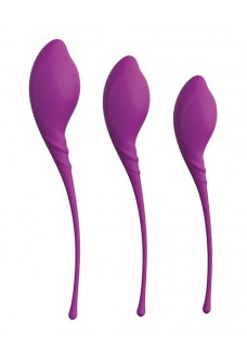 Набор из 3 фиолетовых вагинальных шариков PLEASURE BALLS EGGS KEGEL EXERCISE SET