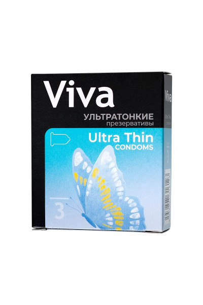 Ультратонкие презервативы VIVA Ultra Thin - 3 шт. Ультратонкие презервативы VIVA Ultra Thin - 3 шт.
