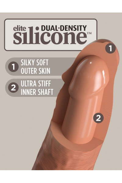 Кофейный фаллоимитатор 6 Silicone Dual Density Cock - 17 см. Кофейный фаллоимитатор 6 Silicone Dual Density Cock - 17 см.