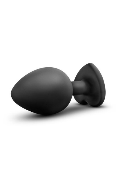 Черная анальная втулка с прозрачным кристаллом Bling Plug Medium - 8,2 см. Черная анальная втулка с прозрачным кристаллом Bling Plug Medium - 8,2 см.
