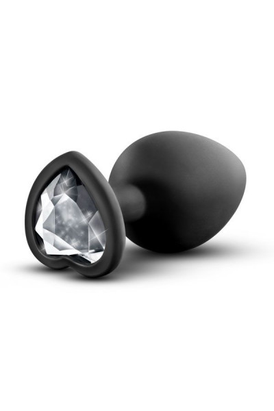Черная анальная втулка с прозрачным кристаллом Bling Plug Medium - 8,2 см. Черная анальная втулка с прозрачным кристаллом Bling Plug Medium - 8,2 см.