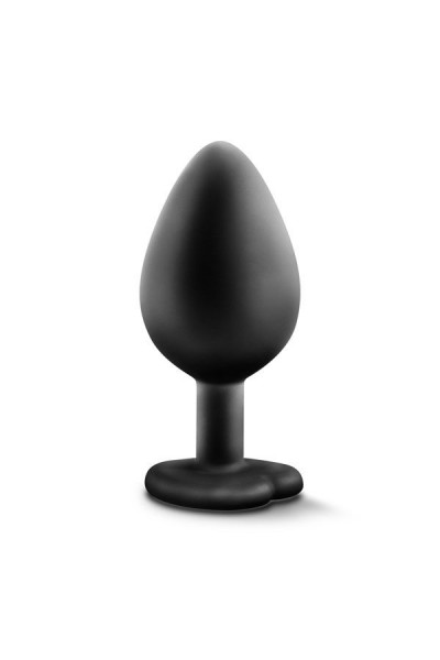 Черная анальная втулка с прозрачным кристаллом Bling Plug Medium - 8,2 см. Черная анальная втулка с прозрачным кристаллом Bling Plug Medium - 8,2 см.