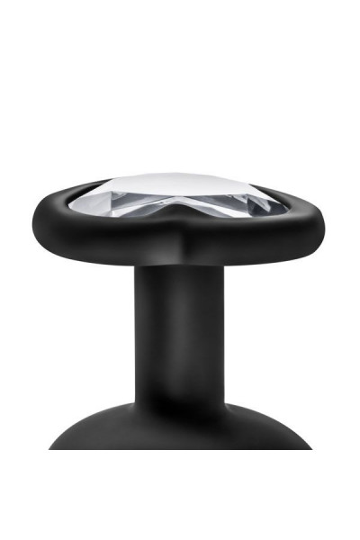Черная анальная втулка с прозрачным кристаллом Bling Plug Medium - 8,2 см. Черная анальная втулка с прозрачным кристаллом Bling Plug Medium - 8,2 см.