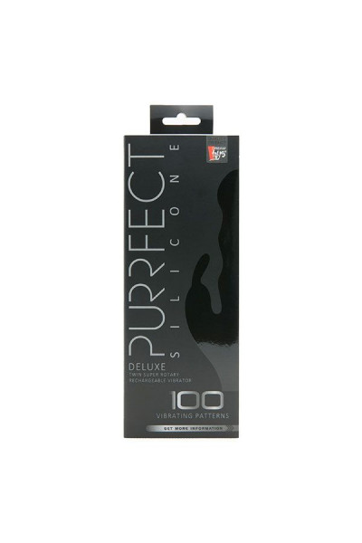 Фиолетовый вибратор с клиторальным стимулятором PURRFECT SILICONE DELUXE RABBIT 100FNCT - 20 см. Фиолетовый вибратор с клиторальным стимулятором PURRFECT SILICONE DELUXE RABBIT 100FNCT - 20 см.