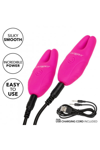 Розовые зажимы для сосков с дистанционным управлением Silicone Remote Nipple Clamps Розовые зажимы для сосков с дистанционным управлением Silicone Remote Nipple Clamps