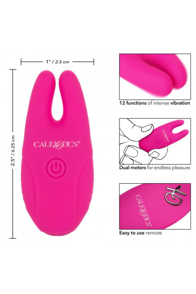 Розовые зажимы для сосков с дистанционным управлением Silicone Remote Nipple Clamps Розовые зажимы для сосков с дистанционным управлением Silicone Remote Nipple Clamps