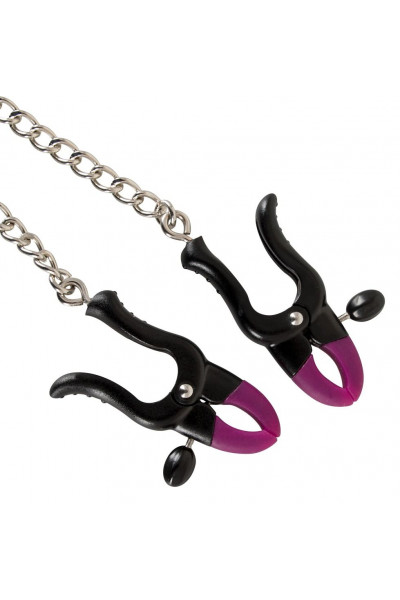 Зажимы на соски Silicone Nipple Clamps с цепочкой Зажимы на соски Silicone Nipple Clamps с цепочкой