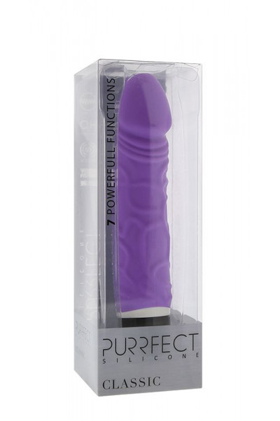 Фиолетовый вибратор-реалистик PURRFECT SILICONE CLASSIC 6.5INCH - 16,5 см. Фиолетовый вибратор-реалистик PURRFECT SILICONE CLASSIC 6.5INCH - 16,5 см.