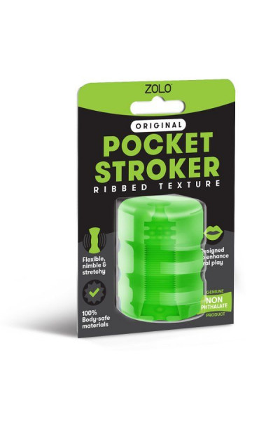 Зеленый портативный мастурбатор Zolo Original Pocket Stroker Зеленый портативный мастурбатор Zolo Original Pocket Stroker