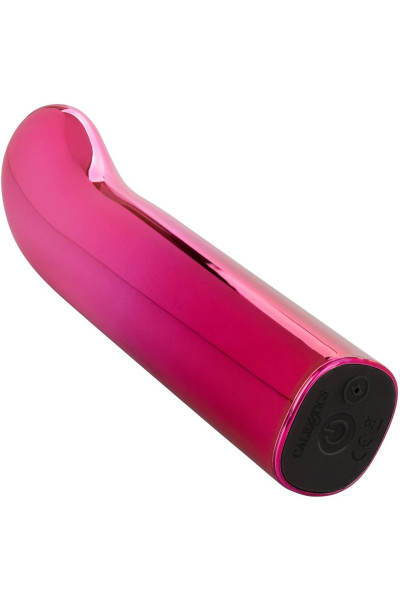 Розовый изогнутый мини-вибромассажер Glam G Vibe - 12 см. Розовый изогнутый мини-вибромассажер Glam G Vibe - 12 см.