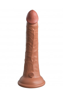 Кофейный фаллоимитатор 7 Silicone Dual Density Cock - 21 см.