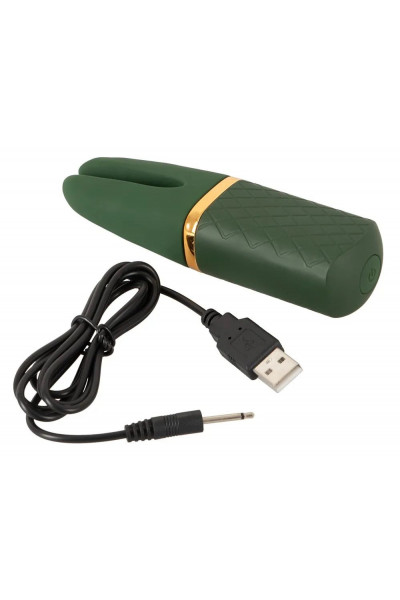 Зеленый вибратор Luxurious Split Tip Vibrator - 13,1 см. Зеленый вибратор Luxurious Split Tip Vibrator - 13,1 см.