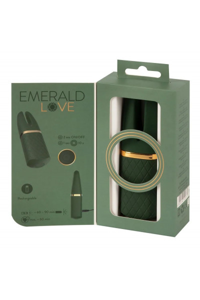 Зеленый вибратор Luxurious Split Tip Vibrator - 13,1 см. Зеленый вибратор Luxurious Split Tip Vibrator - 13,1 см.