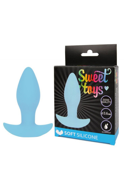 Голубая анальная втулка Sweet Toys - 8,5 см. Голубая анальная втулка Sweet Toys - 8,5 см.