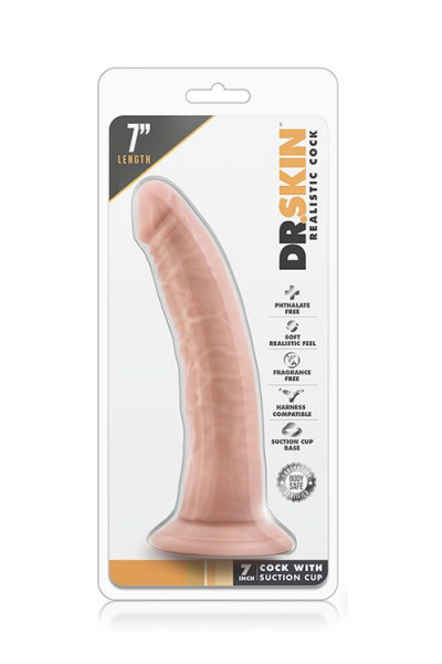 Телесный фаллоимитатор Dr. Skin 7 Inch Cock With Suction Cup - 19 см. Телесный фаллоимитатор Dr. Skin 7 Inch Cock With Suction Cup - 19 см.