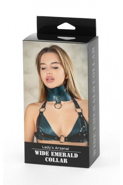 Изумрудный широкий ошейник Wide Emerald Collar Изумрудный широкий ошейник Wide Emerald Collar
