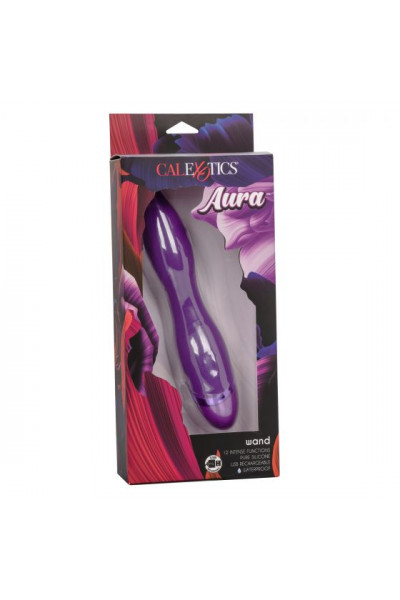 Фиолетовый вибромассажер Aura Wand - 21,5 см. Фиолетовый вибромассажер Aura Wand - 21,5 см.