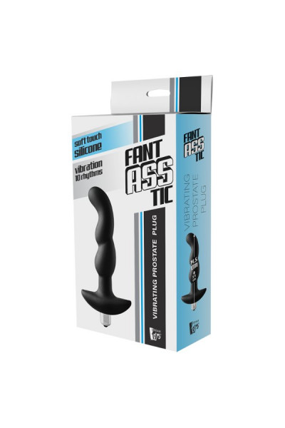 Черная вибропробка для простаты FantASStic Vibrating Prostate Plug - 14,5 см. Черная вибропробка для простаты FantASStic Vibrating Prostate Plug - 14,5 см.