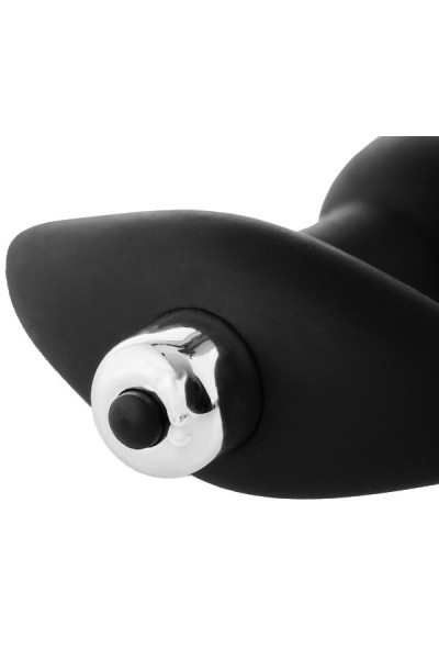 Черная вибропробка для простаты FantASStic Vibrating Prostate Plug - 14,5 см. Черная вибропробка для простаты FantASStic Vibrating Prostate Plug - 14,5 см.