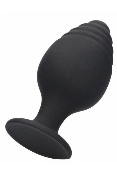 Набор из 3 черных анальных пробок Rippled Butt Plug Set Набор из 3 черных анальных пробок Rippled Butt Plug Set