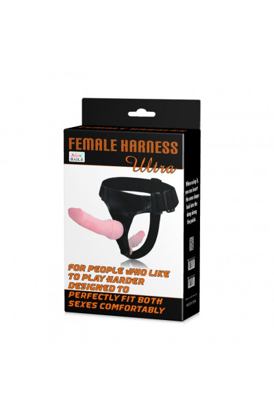 Поясной фаллос на трусиках с вагинальной пробкой Female Harness Ultra - 16,5 см. Поясной фаллос на трусиках с вагинальной пробкой Female Harness Ultra - 16,5 см.