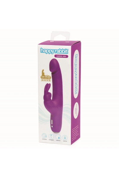 Фиолетовый перезаряжаемый вибратор Rabbit Slimline Curve Rechargeable - 24 см. Фиолетовый перезаряжаемый вибратор Rabbit Slimline Curve Rechargeable - 24 см.