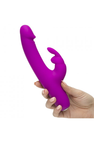Фиолетовый перезаряжаемый вибратор Rabbit Slimline Curve Rechargeable - 24 см. Фиолетовый перезаряжаемый вибратор Rabbit Slimline Curve Rechargeable - 24 см.