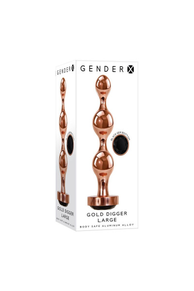 Золотистый анальный стимулятор-елочка Gold Digger Large - 13,5 см. Золотистый анальный стимулятор-елочка Gold Digger Large - 13,5 см.