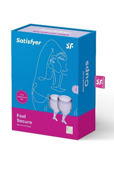 Набор фиолетовых менструальных чаш Feel secure Menstrual Cup Набор фиолетовых менструальных чаш Feel secure Menstrual Cup
