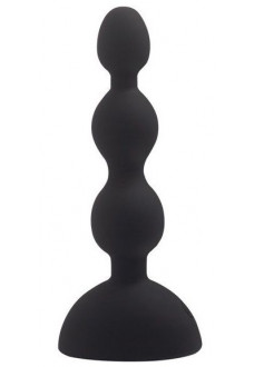 Черный анальный вибростимулятор Anal Beads S - 14,5 см.